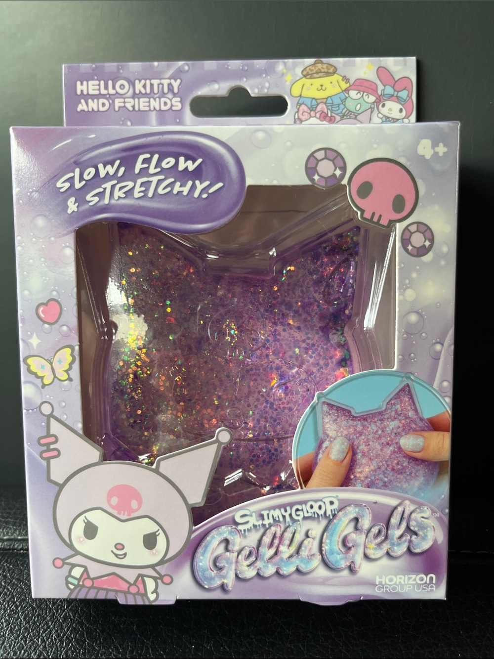 Hello Kitty & Friends Pink Purple Glitter Star GelliGels Slime